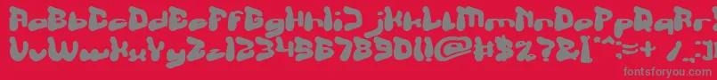 フォントBreathBold – 赤い背景に灰色の文字