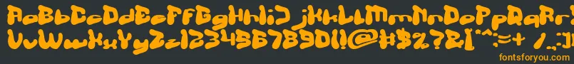 フォントBreathBold – 黒い背景にオレンジの文字