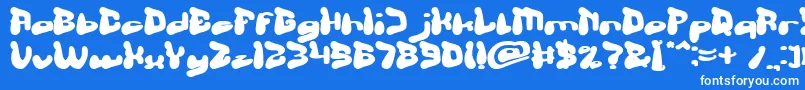 フォントBreathBold – 青い背景に白い文字