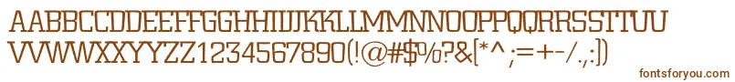 Шрифт ACitynovatitulrglt – коричневые шрифты на белом фоне