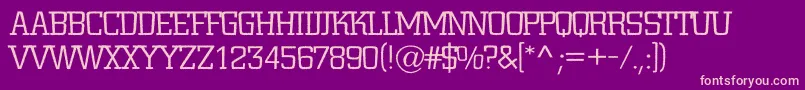 ACitynovatitulrglt Font – Pink Fonts on Purple Background