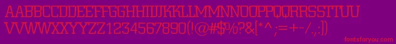 ACitynovatitulrglt Font – Red Fonts on Purple Background