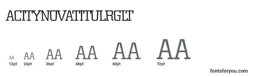 ACitynovatitulrglt Font Sizes