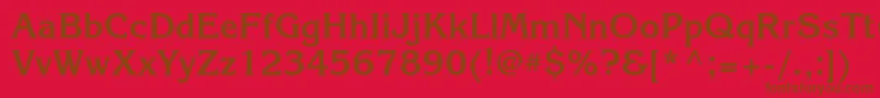 KorinnacttBold Font – Brown Fonts on Red Background