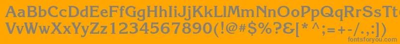 フォントKorinnacttBold – オレンジの背景に灰色の文字