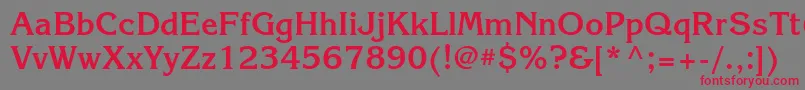 KorinnacttBold Font – Red Fonts on Gray Background