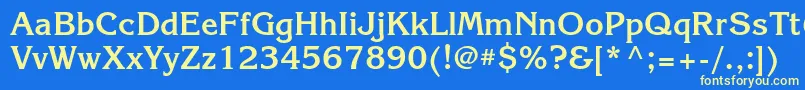 KorinnacttBold Font – Yellow Fonts on Blue Background