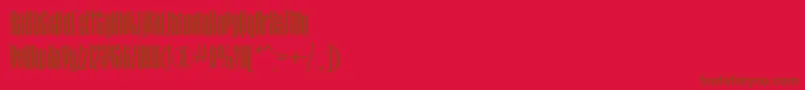Mtr49C-Schriftart – Braune Schriften auf rotem Hintergrund