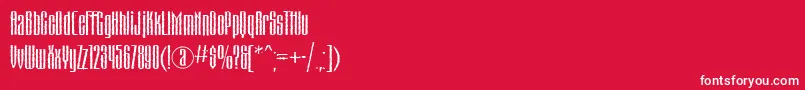 Police Mtr49C – polices blanches sur fond rouge
