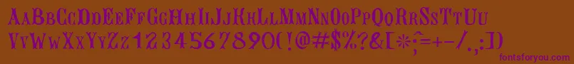 BujardetFreres Font – Purple Fonts on Brown Background