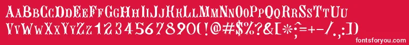 BujardetFreres Font – White Fonts on Red Background