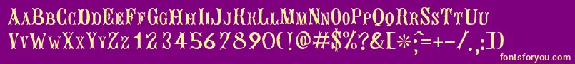 BujardetFreres Font – Yellow Fonts on Purple Background