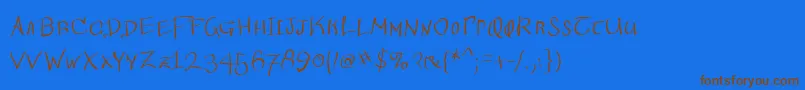 Wacomian Font – Brown Fonts on Blue Background