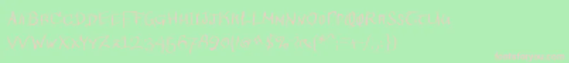 Wacomian Font – Pink Fonts on Green Background