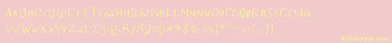 Wacomian Font – Yellow Fonts on Pink Background