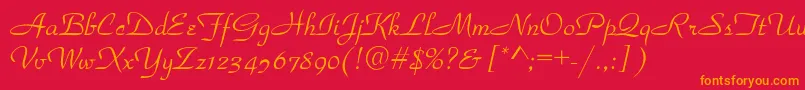 Park Font – Orange Fonts on Red Background