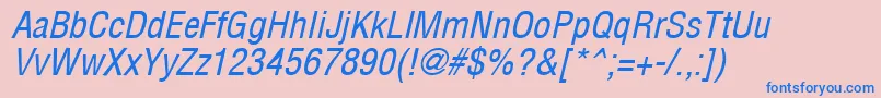 ArenaCondensedItalic Font – Blue Fonts on Pink Background