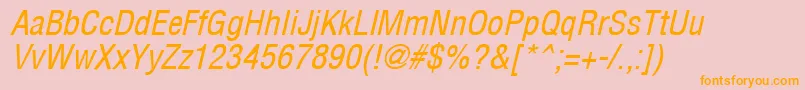 ArenaCondensedItalic Font – Orange Fonts on Pink Background