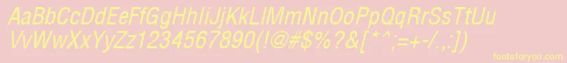 ArenaCondensedItalic Font – Yellow Fonts on Pink Background
