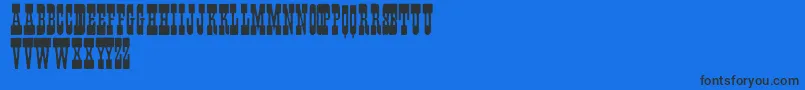 Fisti Font – Black Fonts on Blue Background