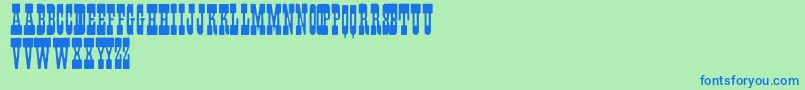 More about Fisti Font Fisti Font – Blue Fonts on Green Background