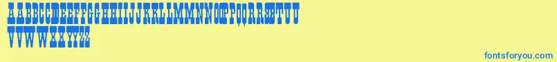 Fisti Font – Blue Fonts on Yellow Background