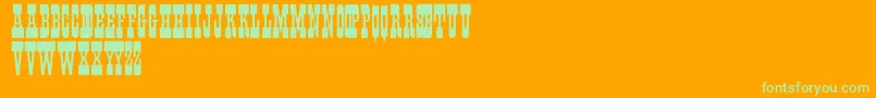 Fisti Font – Green Fonts on Orange Background