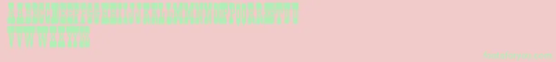 Fisti-Schriftart – Grüne Schriften auf rosa Hintergrund