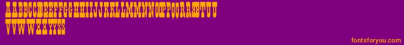 Fisti-fontti – oranssit fontit violetilla taustalla