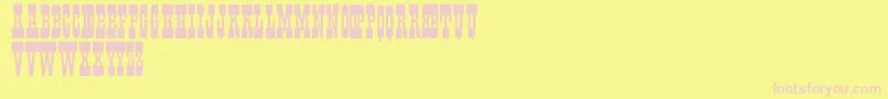 Fisti Font – Pink Fonts on Yellow Background