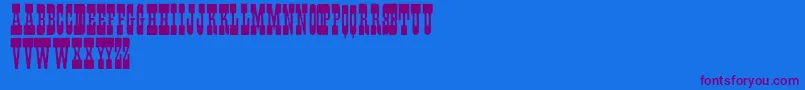 Шрифт Fisti – фиолетовые шрифты на синем фоне