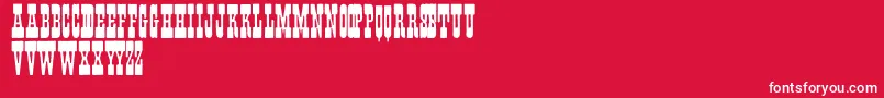 フォントFisti – 赤い背景に白い文字