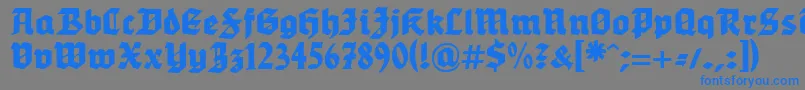 WerbedeutschHeavy Font – Blue Fonts on Gray Background