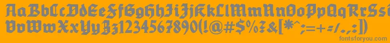 WerbedeutschHeavyフォントについての詳細 フォントWerbedeutschHeavy – オレンジの背景に灰色の文字