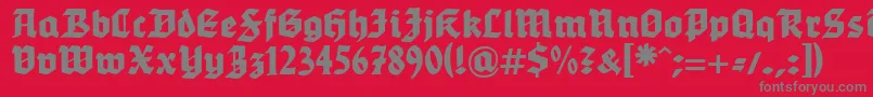 Más sobre la fuente WerbedeutschHeavy fuente WerbedeutschHeavy – Fuentes Grises Sobre Fondo Rojo