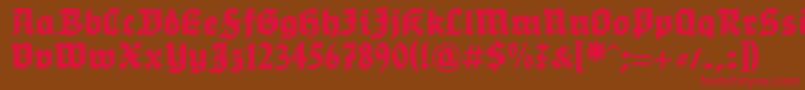 WerbedeutschHeavy Font – Red Fonts on Brown Background