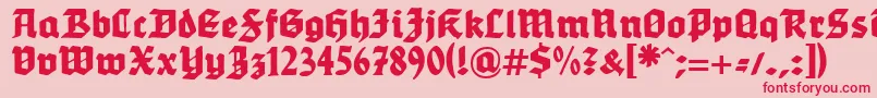 WerbedeutschHeavy Font – Red Fonts on Pink Background