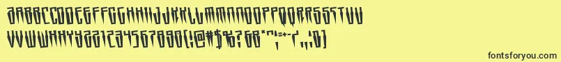 Swordtoothrotate Font – Black Fonts on Yellow Background
