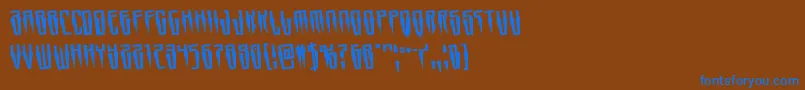 Swordtoothrotate Font – Blue Fonts on Brown Background