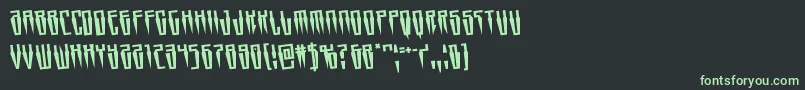 Swordtoothrotate Font – Green Fonts on Black Background