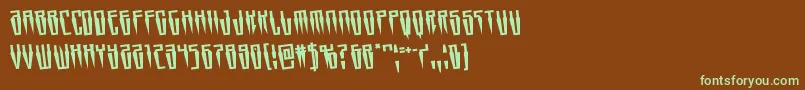 Swordtoothrotate Font – Green Fonts on Brown Background