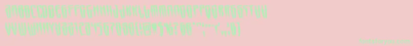 Swordtoothrotate Font – Green Fonts on Pink Background