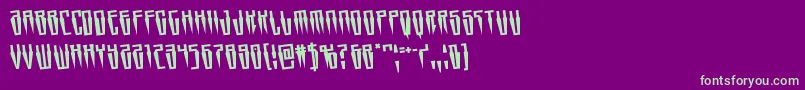 Swordtoothrotate Font – Green Fonts on Purple Background