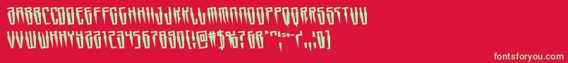 Swordtoothrotate Font – Green Fonts on Red Background