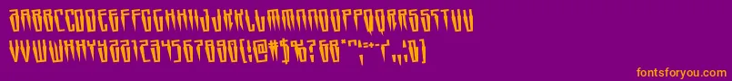 Swordtoothrotate Font – Orange Fonts on Purple Background