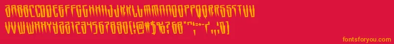 Swordtoothrotate Font – Orange Fonts on Red Background