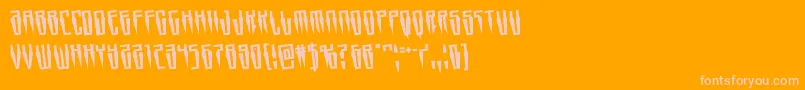 Swordtoothrotate Font – Pink Fonts on Orange Background