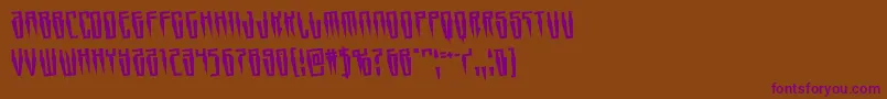 Swordtoothrotate Font – Purple Fonts on Brown Background