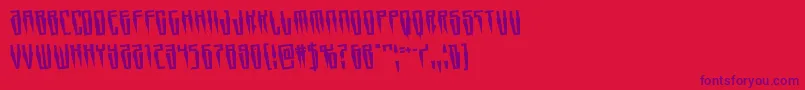 フォントSwordtoothrotate – 赤い背景に紫のフォント