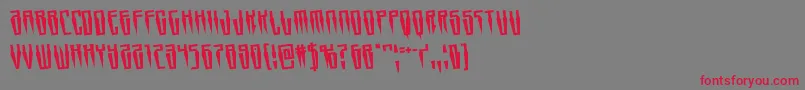 Swordtoothrotate-Schriftart – Rote Schriften auf grauem Hintergrund